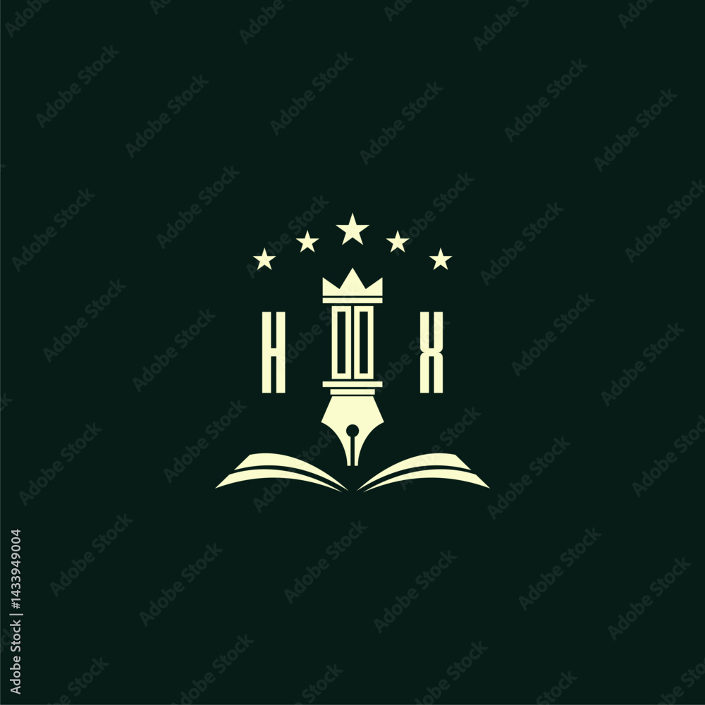 Fototapeta premium initials design modern legal attorney law firm lawyer advocate consultancy business logo vector