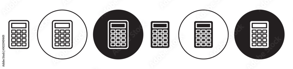 Calculator icon solid illustration, pictogram isolated on white design element. Calculator icon solid illustration, pictogram isolated on white design element.