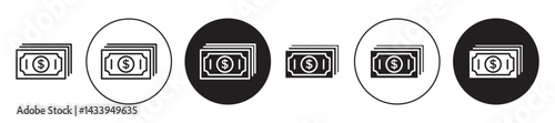 Cash icon solid illustration, pictogram isolated on white design element.