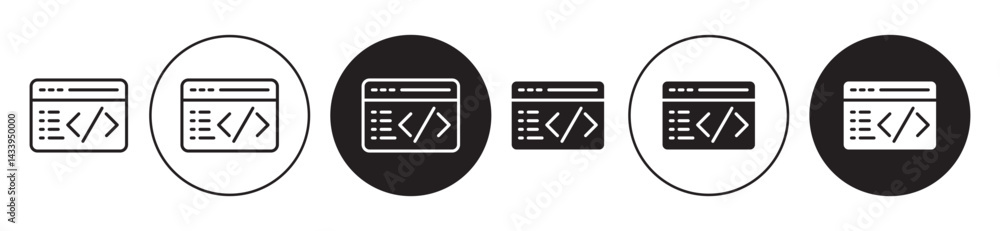 Coding icon solid illustration, pictogram isolated on white design element. Coding icon solid illustration, pictogram isolated on white design element.