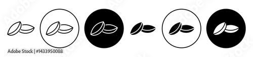 Contact lens icon solid illustration, pictogram isolated on white design element.