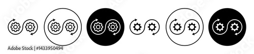 Devops icon solid illustration, pictogram isolated on white design element.