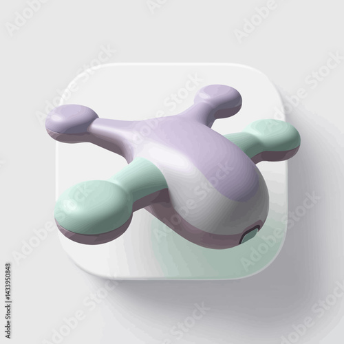 Pastel Massage Tool, Purple and Mint