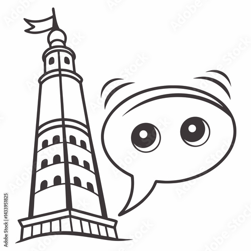 A white lighthouse tower stands against the blue sky, a coastal landmark.