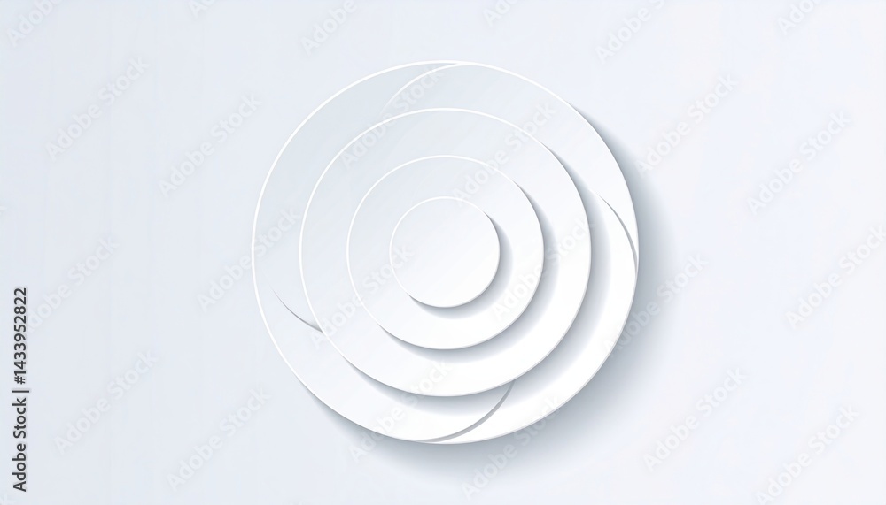 Fototapeta premium Visual harmony layered circular design abstract art digital artwork minimalist environment top-down viewpoint aesthetic concept