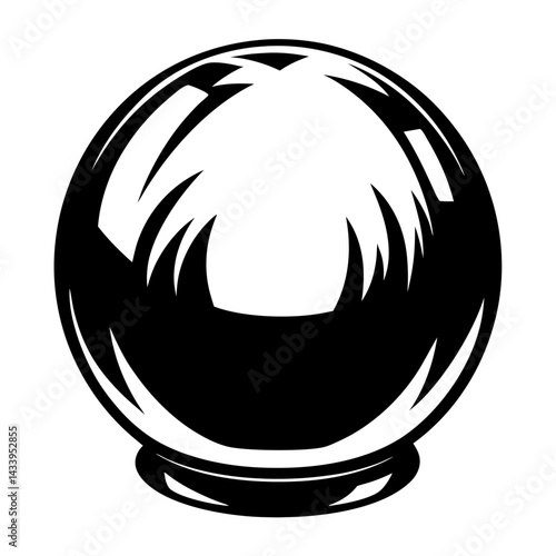 Mystical Crystal Ball Gaze into the Future with Monochrome Prediction Sphere