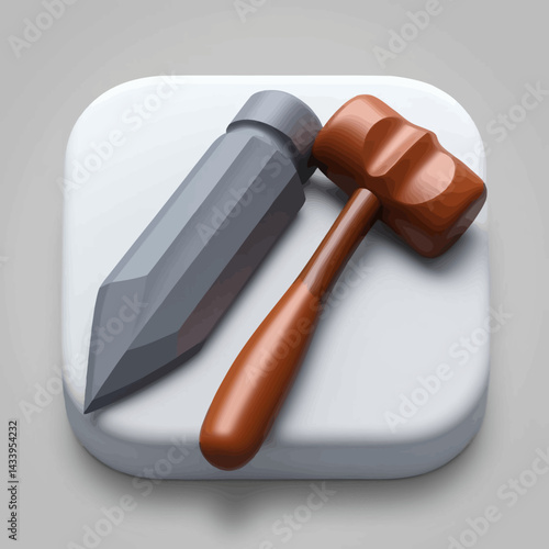 Arbitration or Legal Advice, Mallet with Pencil