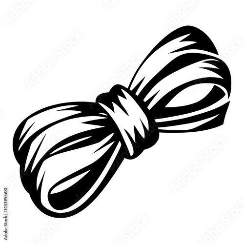 Stylized monochrome vector illustration of a knotted rope, a symbol of connection