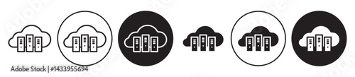 Server icon solid illustration, pictogram isolated on white design element.