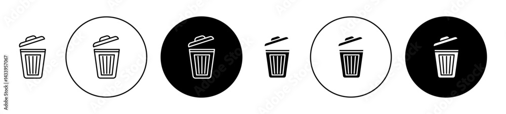 Trash Bin icon solid illustration, pictogram isolated on white design element. Trash Bin icon solid illustration, pictogram isolated on white design element.