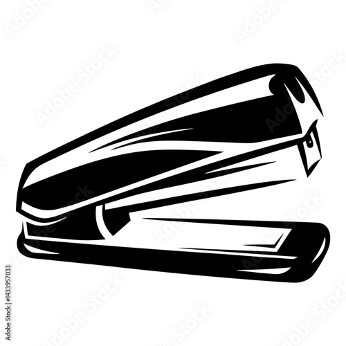 Black and white illustration of a stapler used for office work