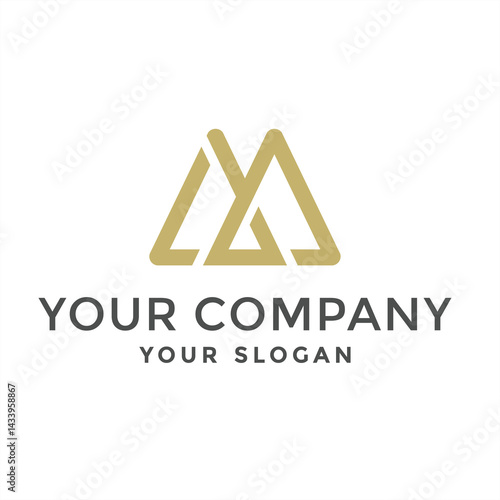 a logo with the typography concept of the LM letters that can be used for hotel, real estate, housing, or other brands