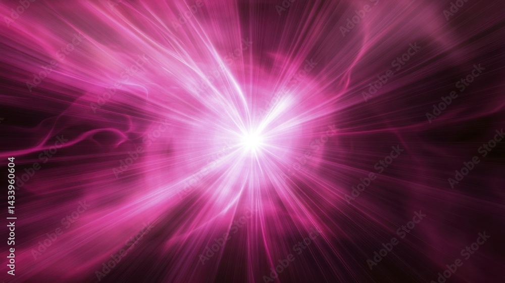 Abstract pink light explosion. Generative AI