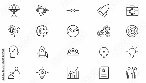 start up set of web icons in line style  business  (1).eps