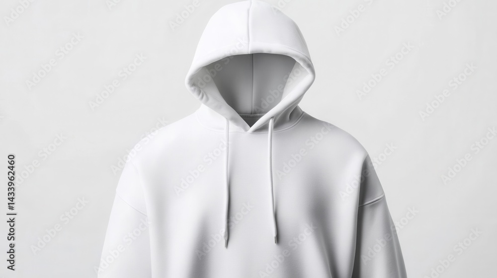 White Hoodie Mockup Template for Design Projects. Generative AI