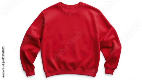 Obraz na płótnie Red sweatshirt mockup isolated on white background. Generative AI w salonie