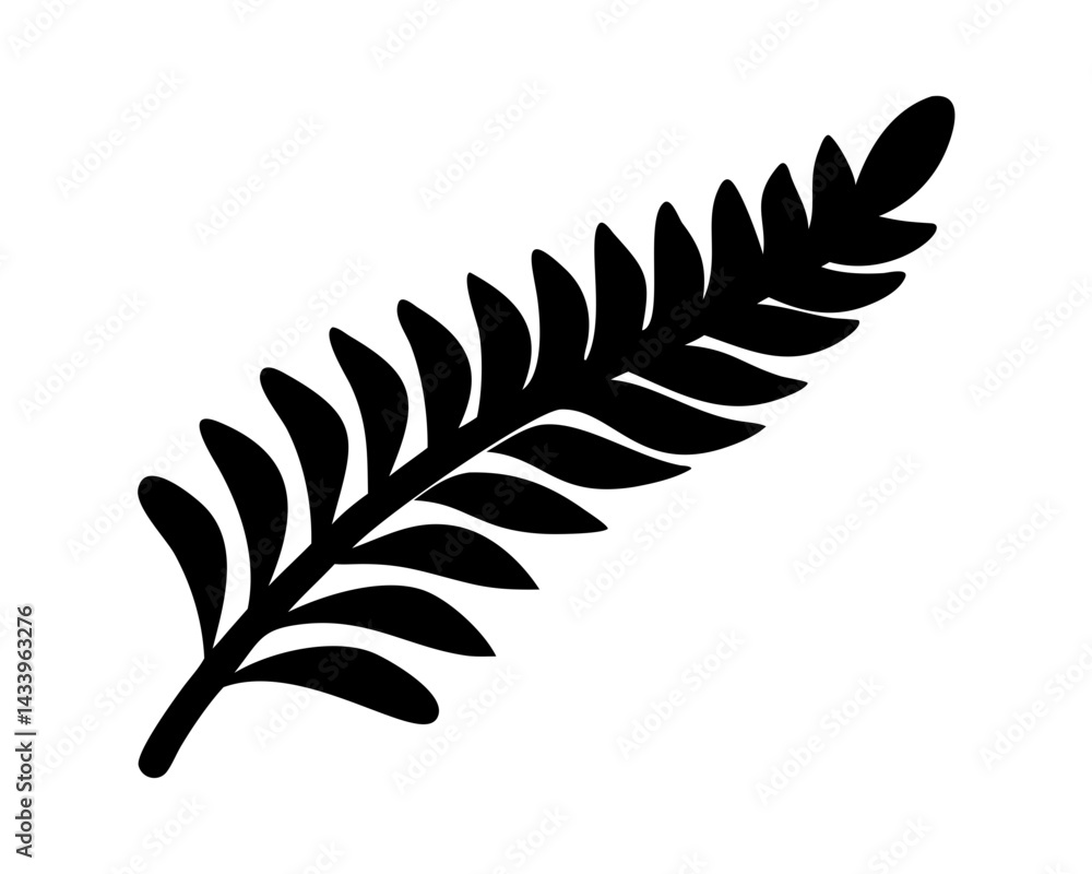 Fototapeta premium clean Fern vector silhouette