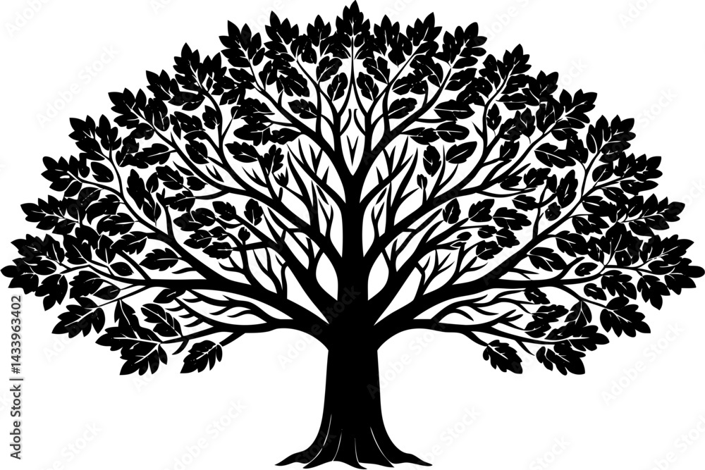 Vector Line Art Tree Illustration – Minimal Tree Clipart, Logo Icon Design on White Background Vector Line Art Tree Illustration – Minimal Tree Clipart, Logo Icon Design on White Background