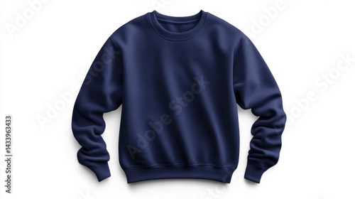 Obraz na płótnie Navy sweatshirt mockup isolated on white background. Generative AI w salonie