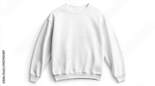 Obraz na płótnie Silver sweatshirt mockup closeup. Isolated on white background. Generative AI w salonie