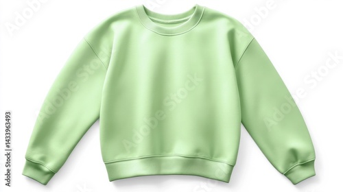 Obraz na płótnie Mint sweatshirt mockup isolated on white background. Generative AI w salonie