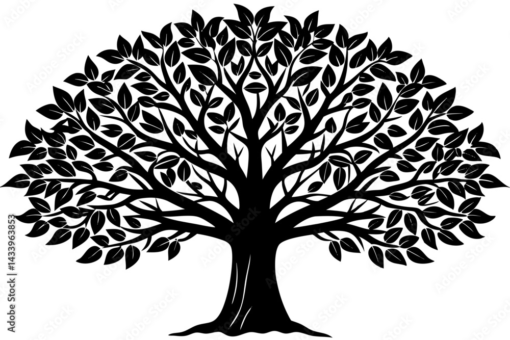 Vector Line Art Tree Illustration – Minimal Tree Clipart, Logo Icon Design on White Background Vector Line Art Tree Illustration – Minimal Tree Clipart, Logo Icon Design on White Background