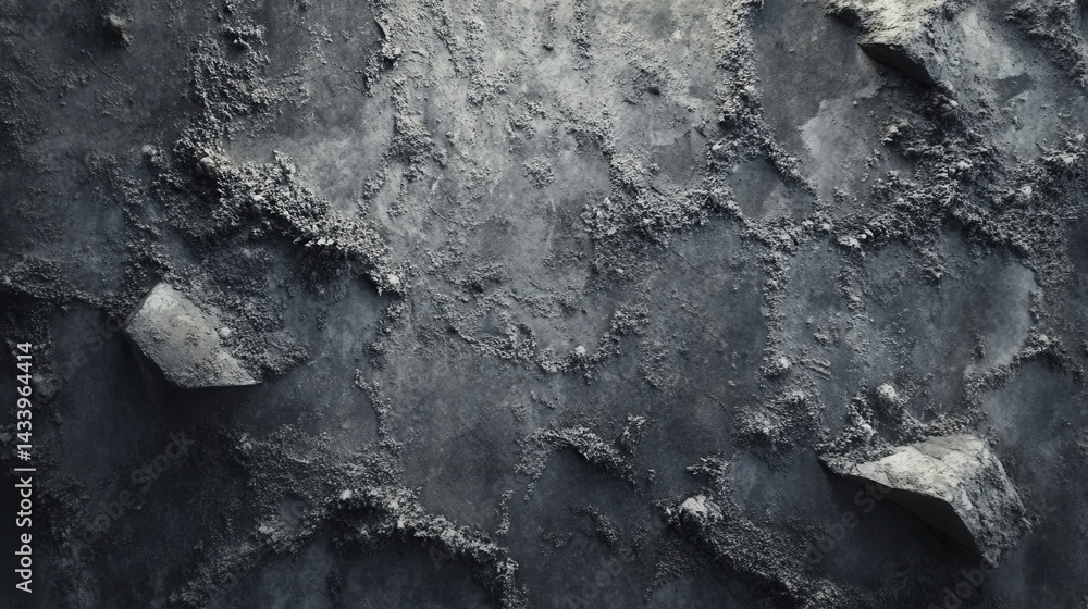 Dusty cracked concrete surface with rough texture. Generative AI