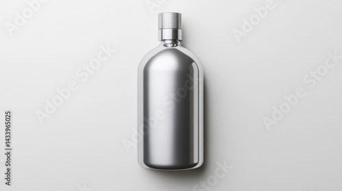 Obraz na płótnie Stainless steel water bottle on a white background. Generative AI w salonie