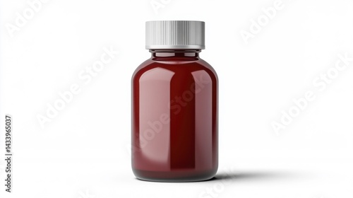 Obraz na płótnie Maroon shampoo bottle mockup isolated on white background. Generative AI w salonie
