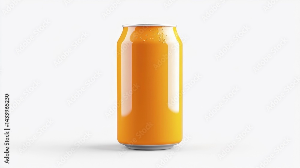 Orange energy drink mockup isolated on white background. Generative AI