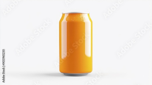 Obraz na płótnie Orange energy drink mockup isolated on white background. Generative AI w salonie
