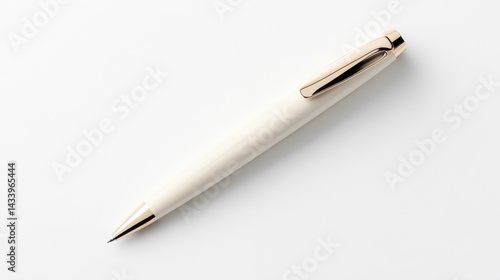 Obraz na płótnie Ivory pen mockup isolated on white background. Generative AI w salonie