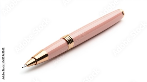 Obraz na płótnie Rose Pen Mockup on White Background. Generative AI w salonie