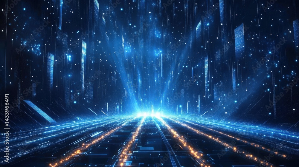 Fototapeta premium Futuristic Digital Pathway