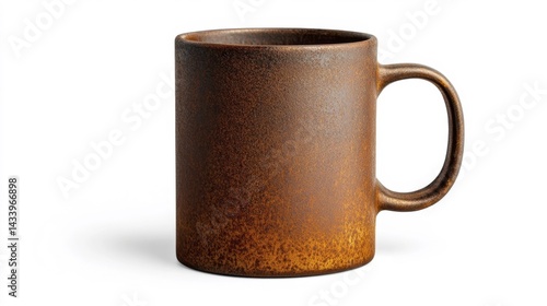Obraz na płótnie Rust Mug Mockup on White Background. Generative AI w salonie