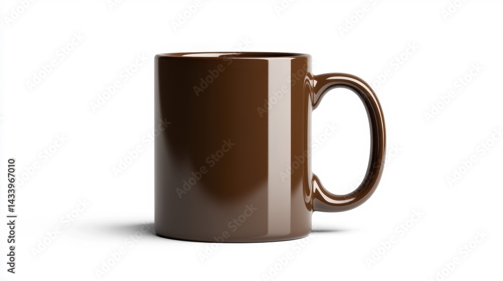 Mocha mug mockup on white background. Generative AI