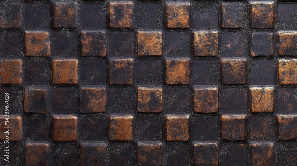 Checker Plate Texture Top View. Generative AI