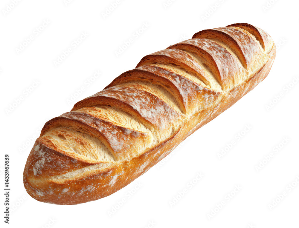 Baking fresh baguette artisan bakery food cozy kitchen isolated on transparent background Baking fresh baguette artisan bakery food cozy kitchen isolated on transparent background