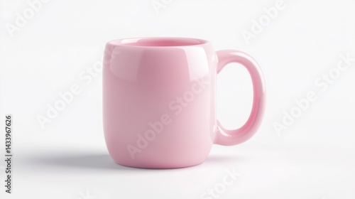 Obraz na płótnie Bubblegum Mug Mockup on White Background. Generative AI w salonie