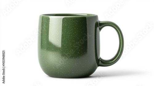 Obraz na płótnie Jade Mug Mockup Isolated on White Background. Generative AI w salonie