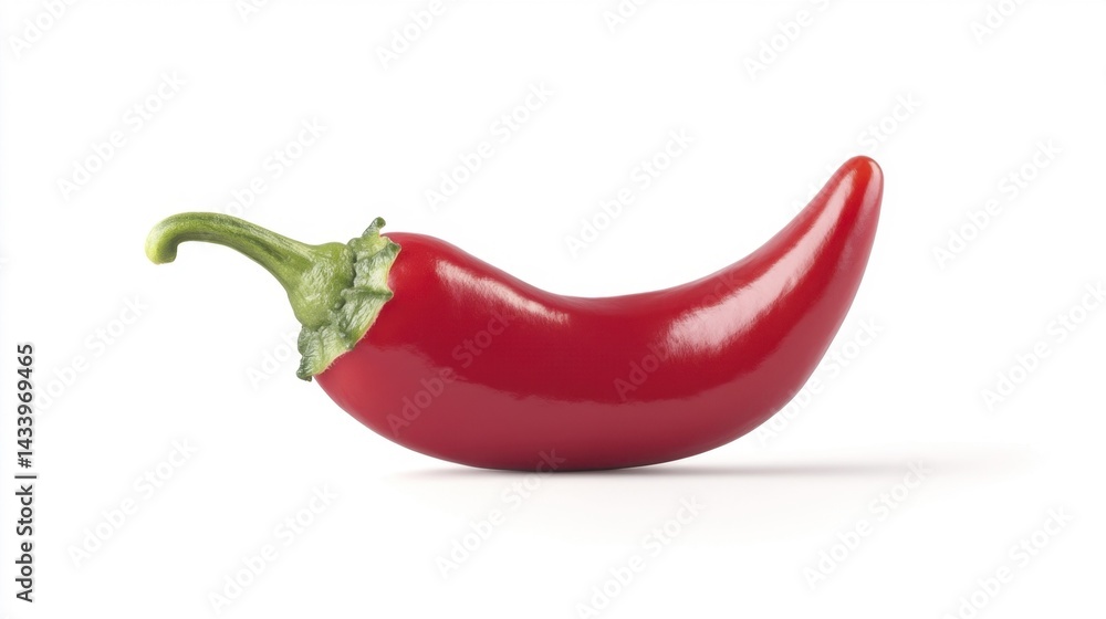 Bhut Jolokia pepper isolated on white background. Generative AI