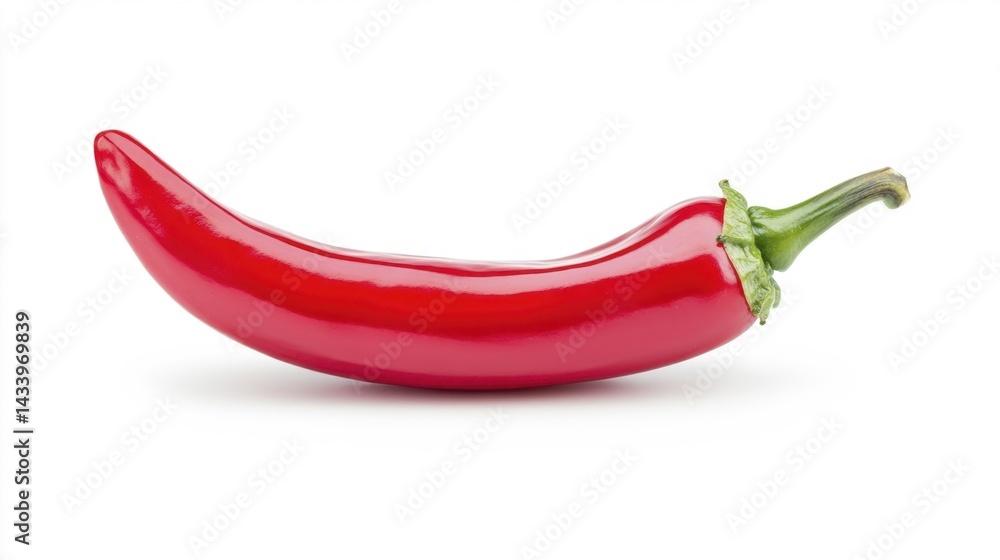 Red Bell Pepper Isolated on White Background. Generative AI