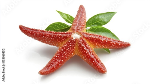 Obraz na płótnie Brazilian Starfish Pepper Isolated on White Background. Generative AI w salonie