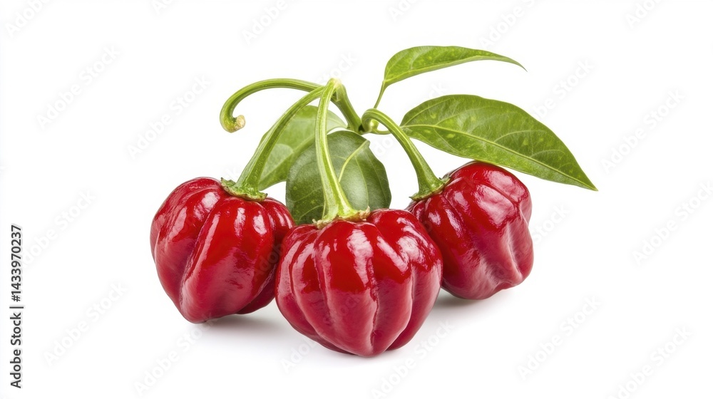 NuMex Suave Red pepper isolated on white background. Generative AI