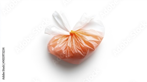 Obraz na płótnie Plastic bag packing mockup isolated on white background. Generative AI w salonie