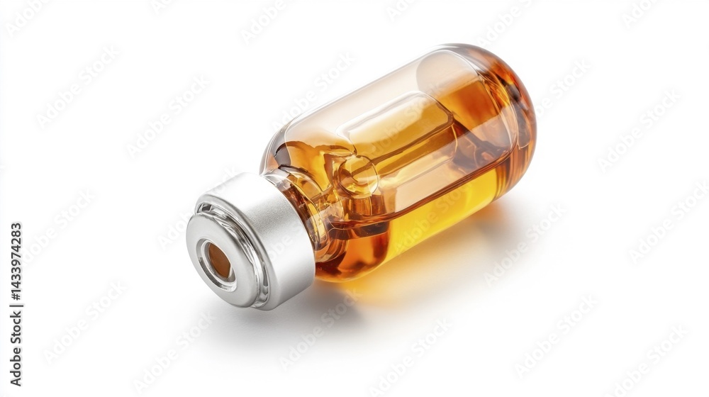 Ampoule packing mockup isolated on white background. Generative AI