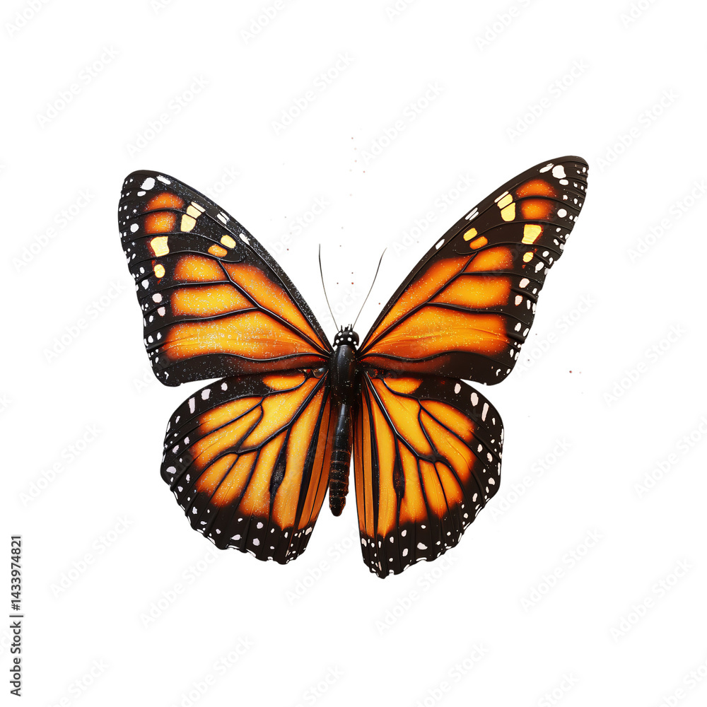 Fototapeta premium Butterfly flying isolated on transparent background