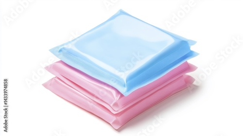 Obraz na płótnie Disinfectant wipe pack isolated on white background. Generative AI w salonie