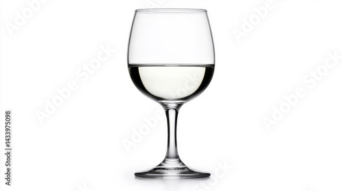 Obraz na płótnie Glass of white wine isolated on white background. Generative AI w salonie