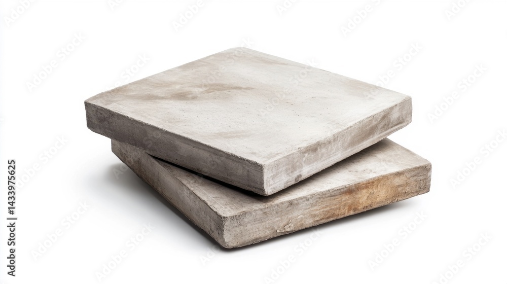 Fiber cement board isolated on white background. Generative AI